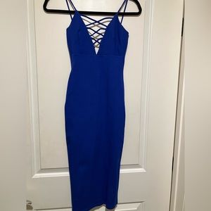 Blue midi dress